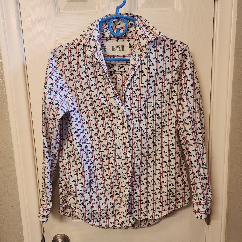 Anthropolgie Grayson bicycle shirt size xs